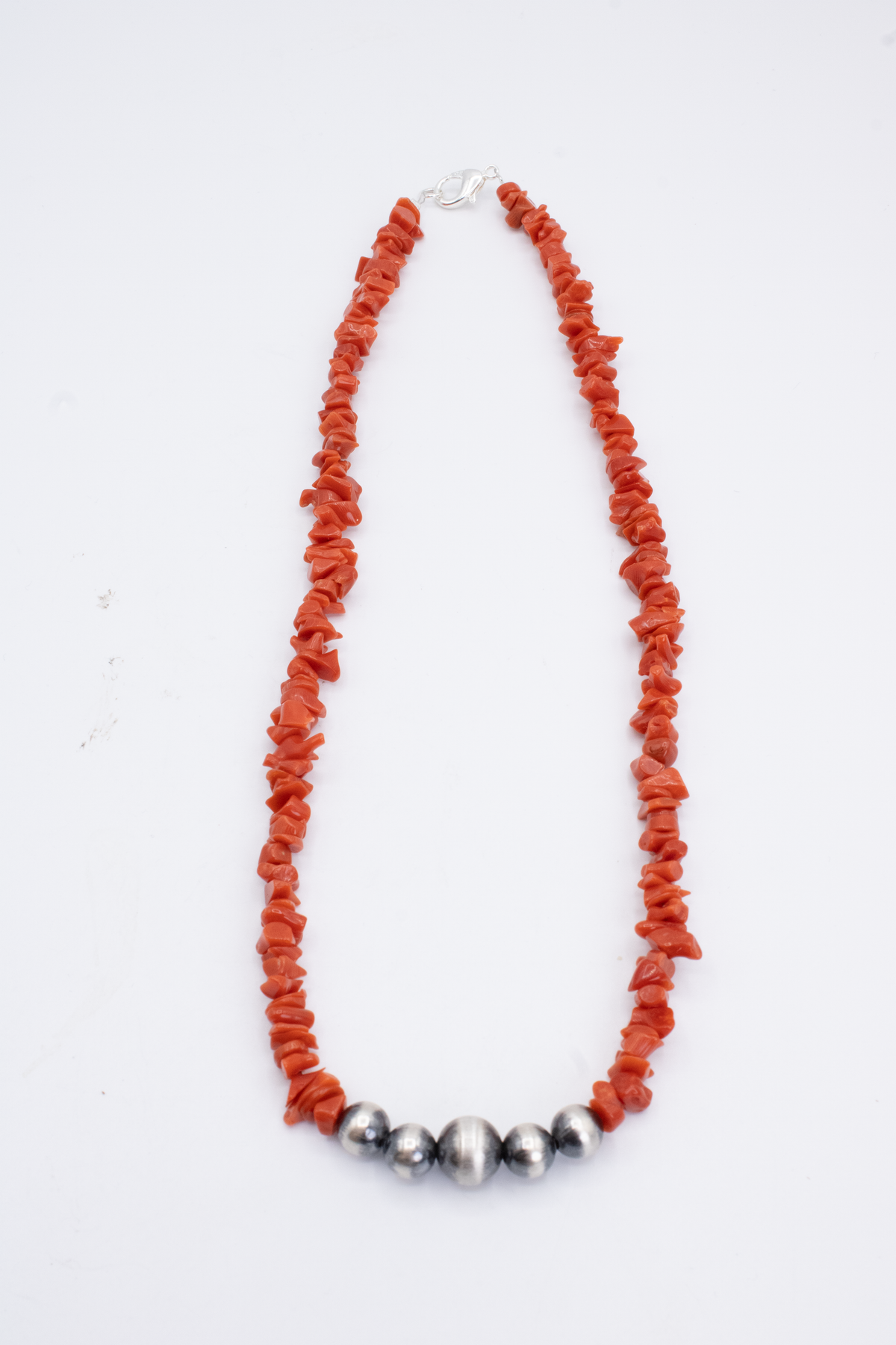Mediterranean Coral Chips w/ Pearls