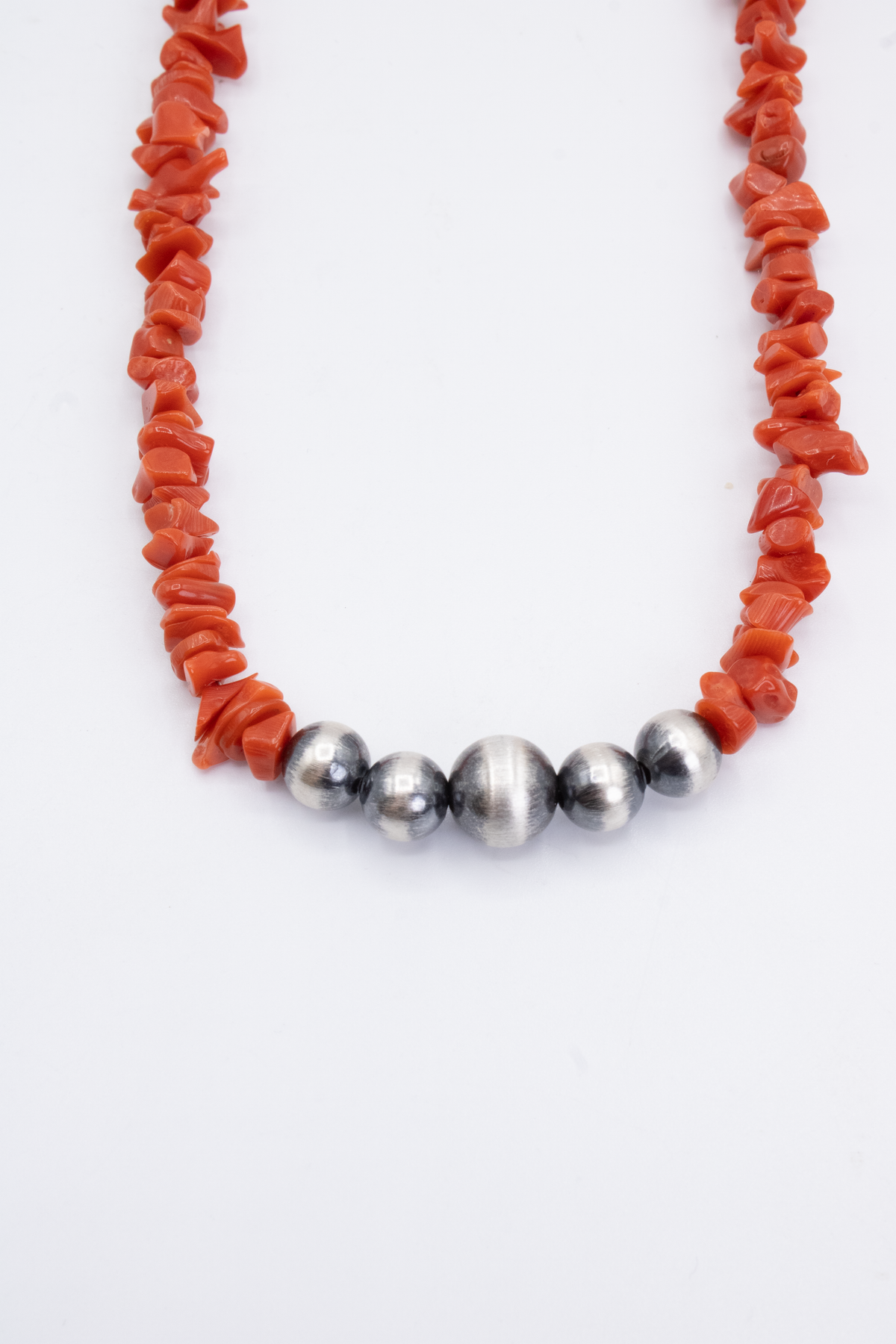 Mediterranean Coral Chips w/ Pearls