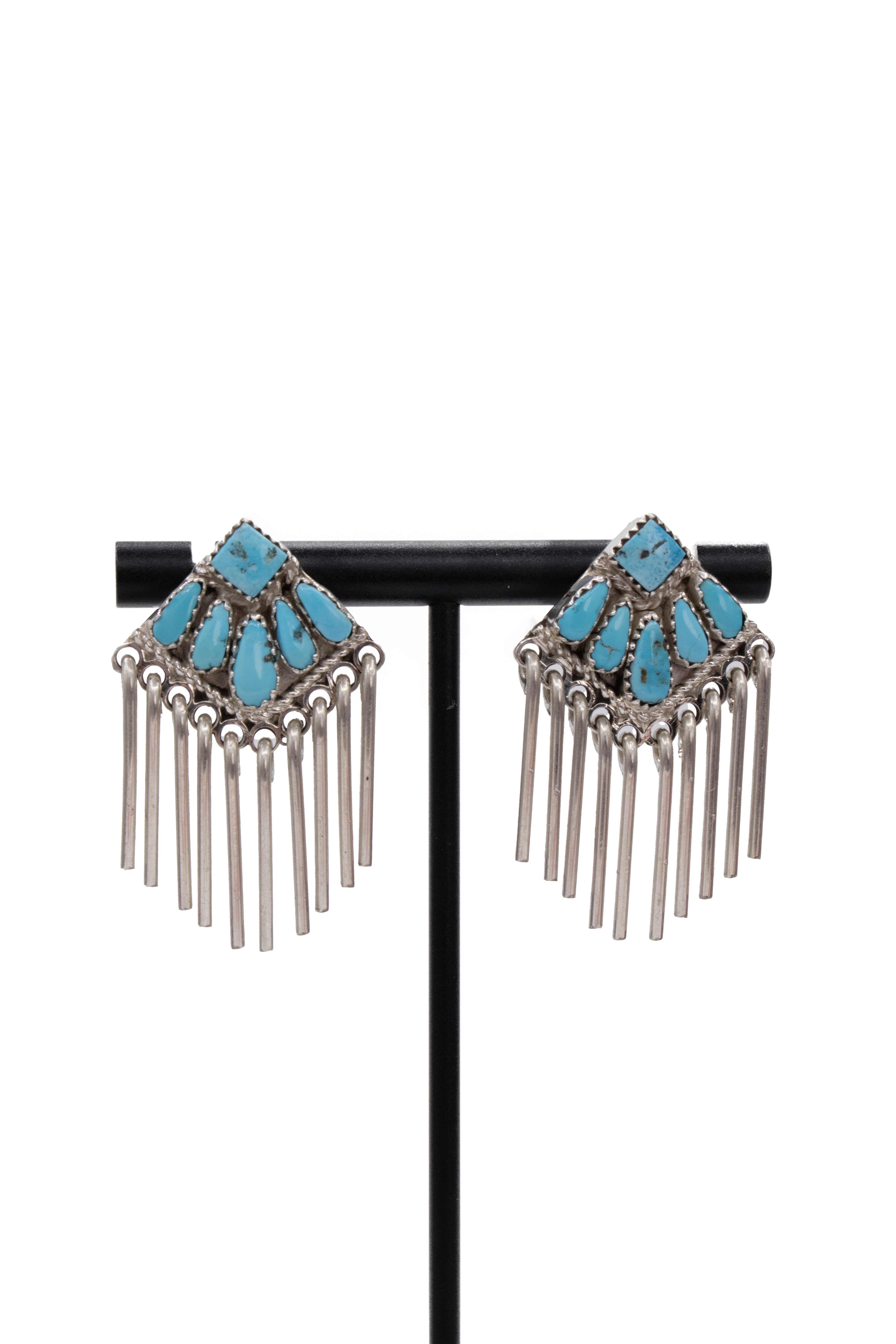 Diamond Top Turquoise Fringe
