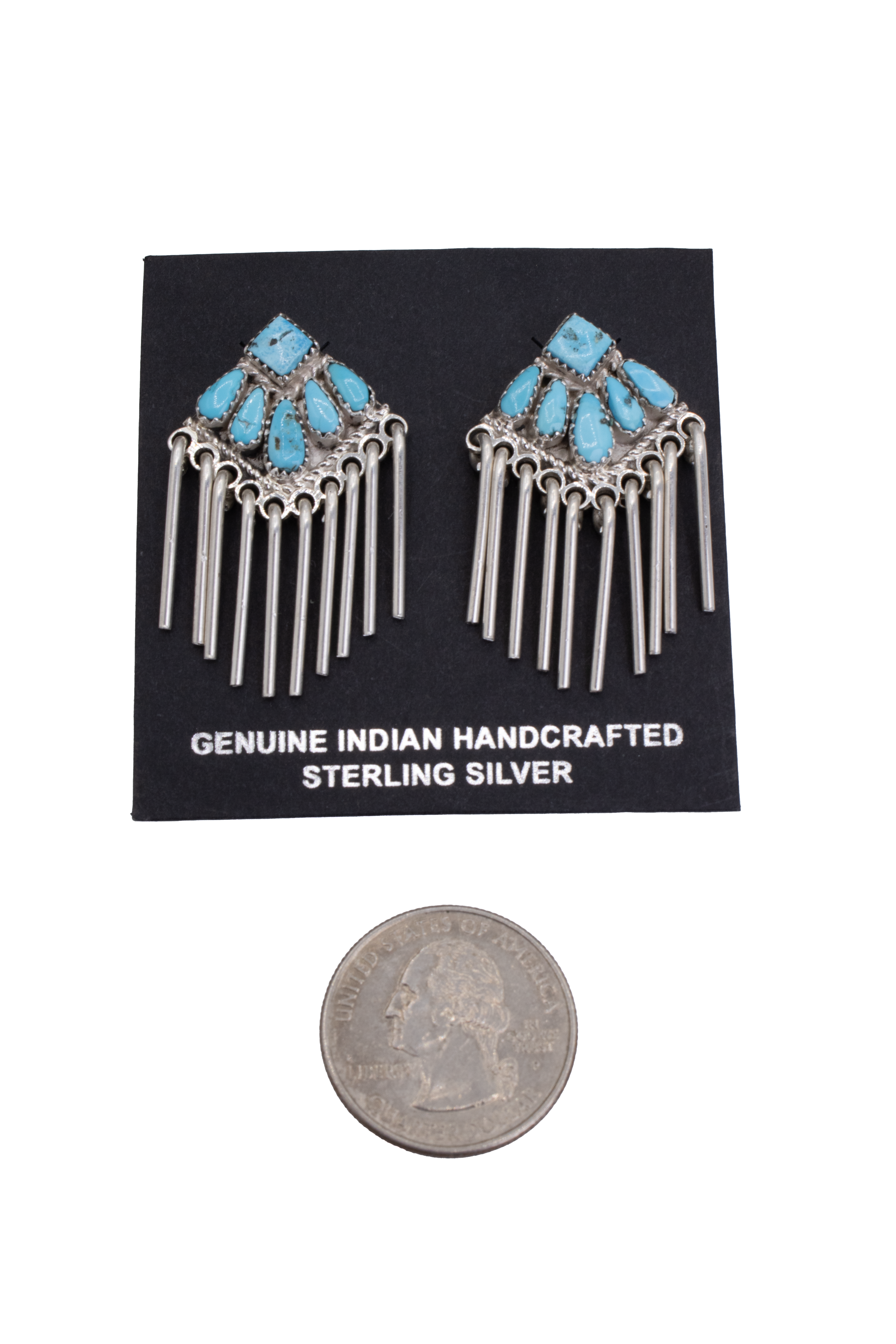 Diamond Top Turquoise Fringe