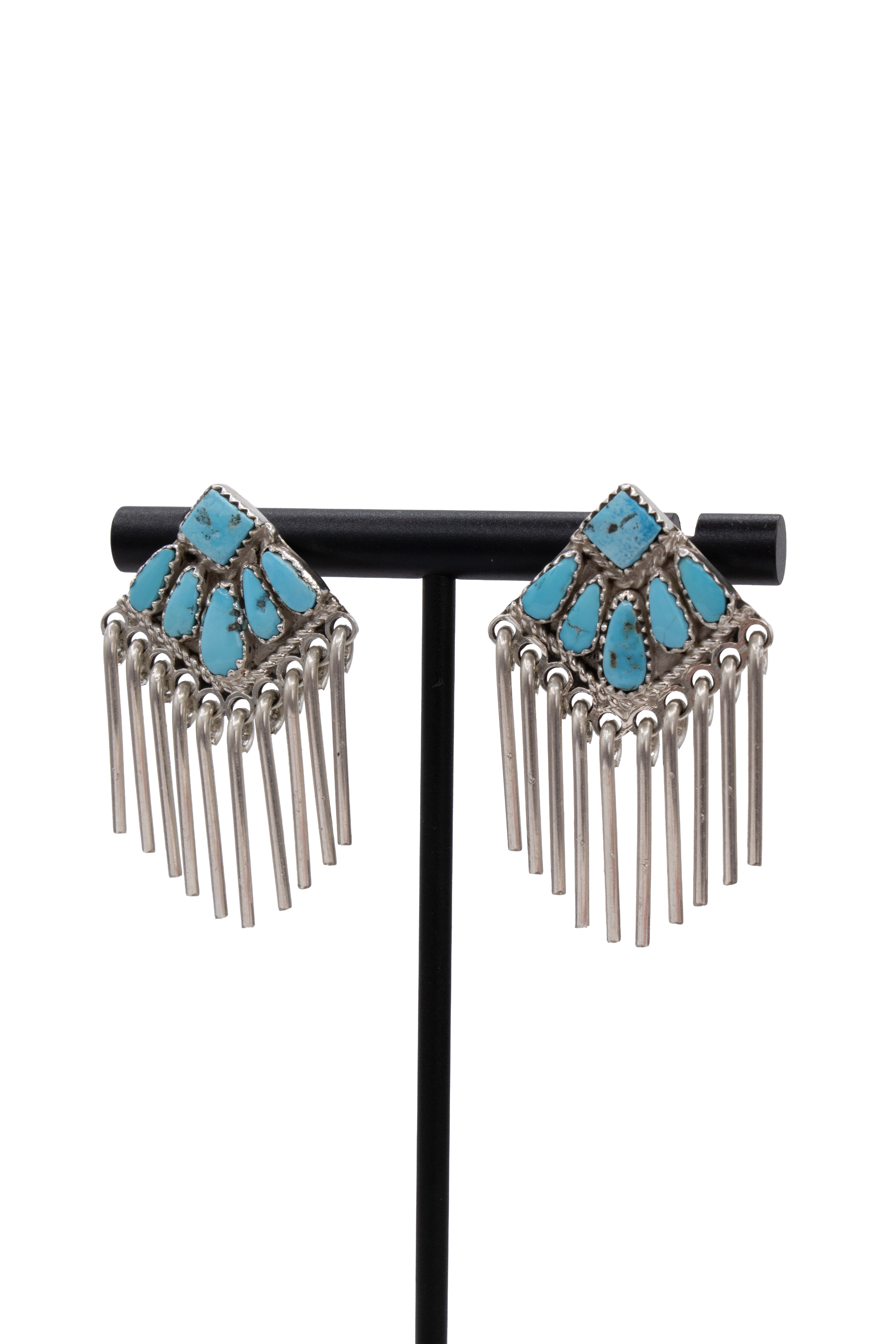 Diamond Top Turquoise Fringe