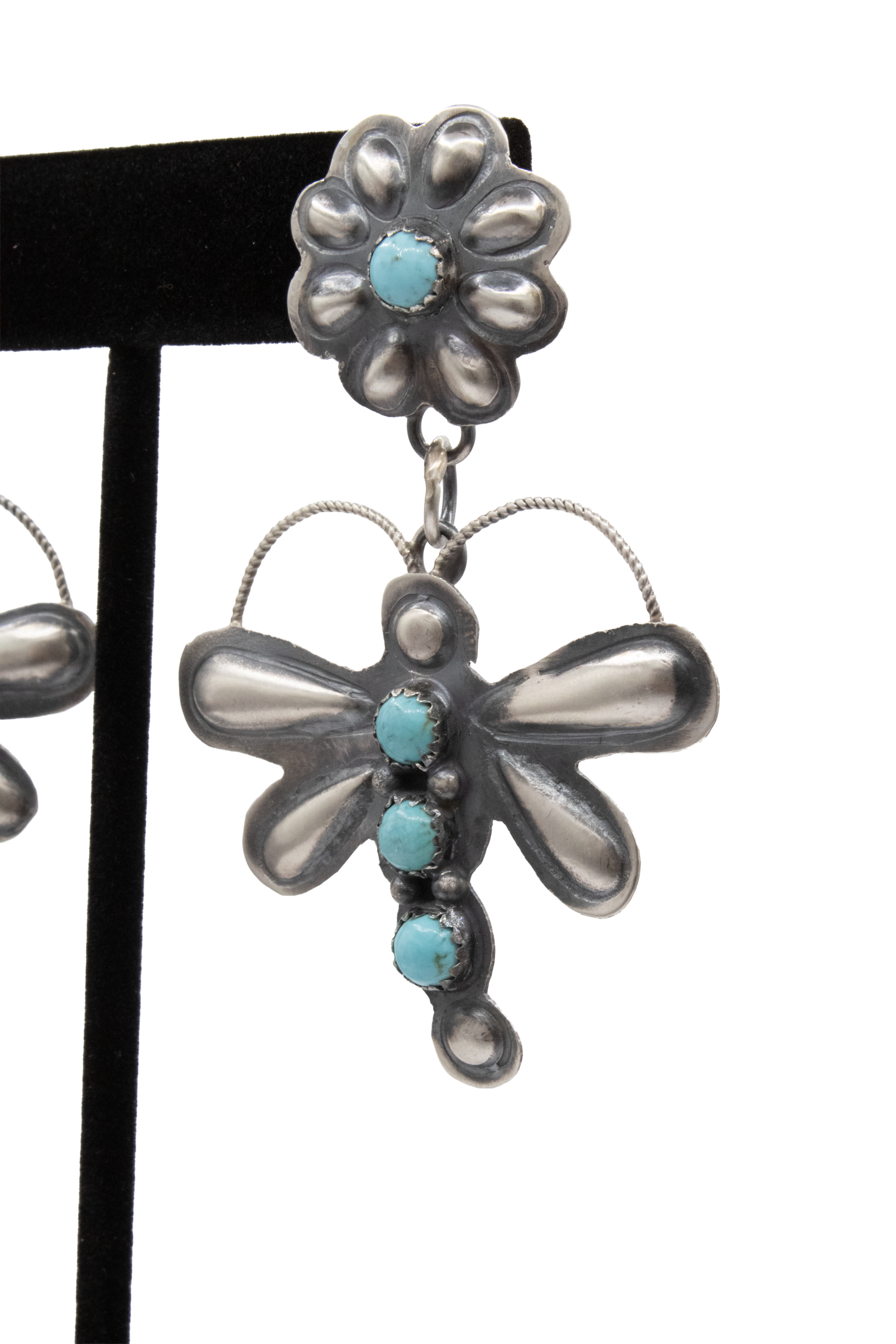 Dragon Fly Concho Earrings