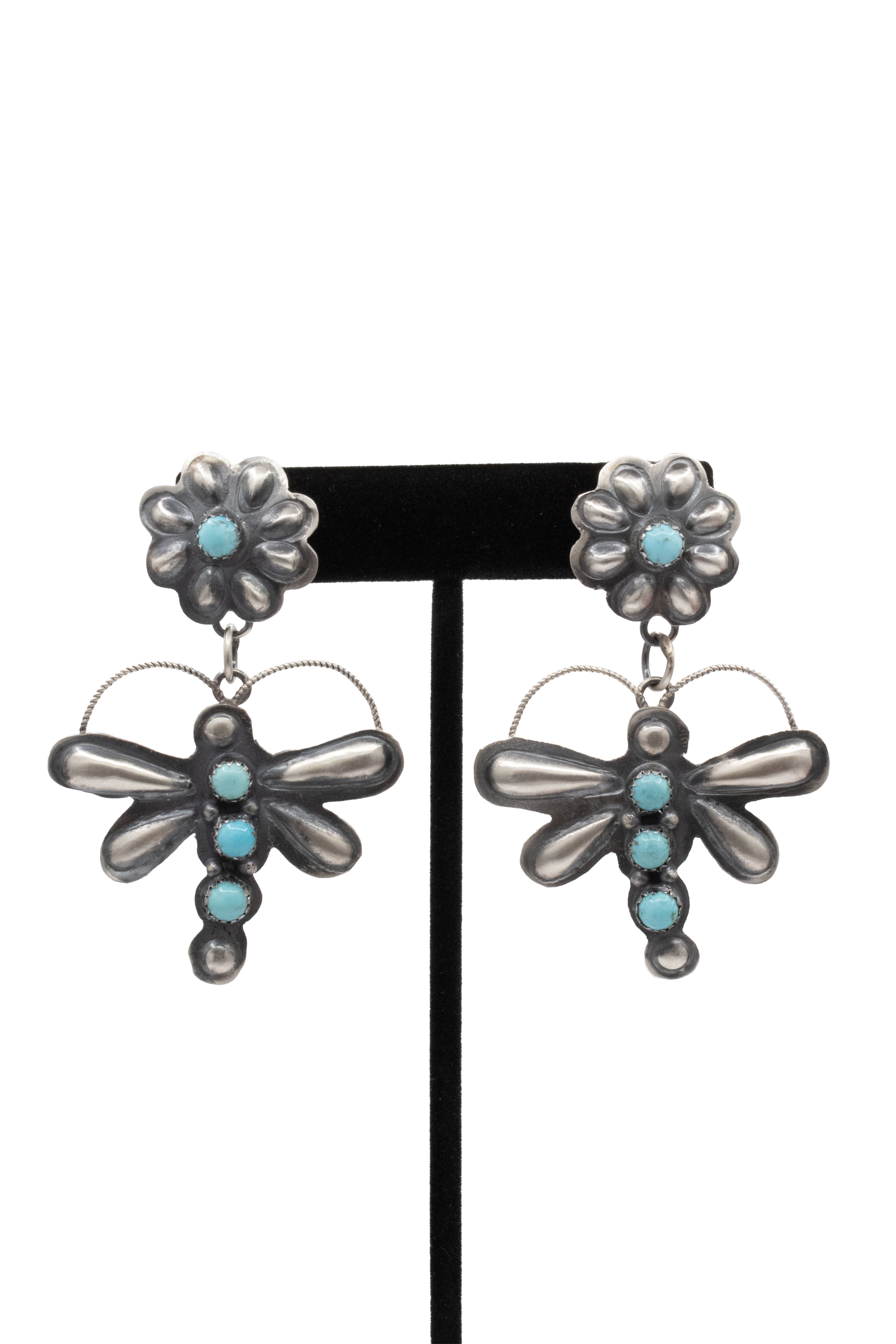 Dragon Fly Concho Earrings