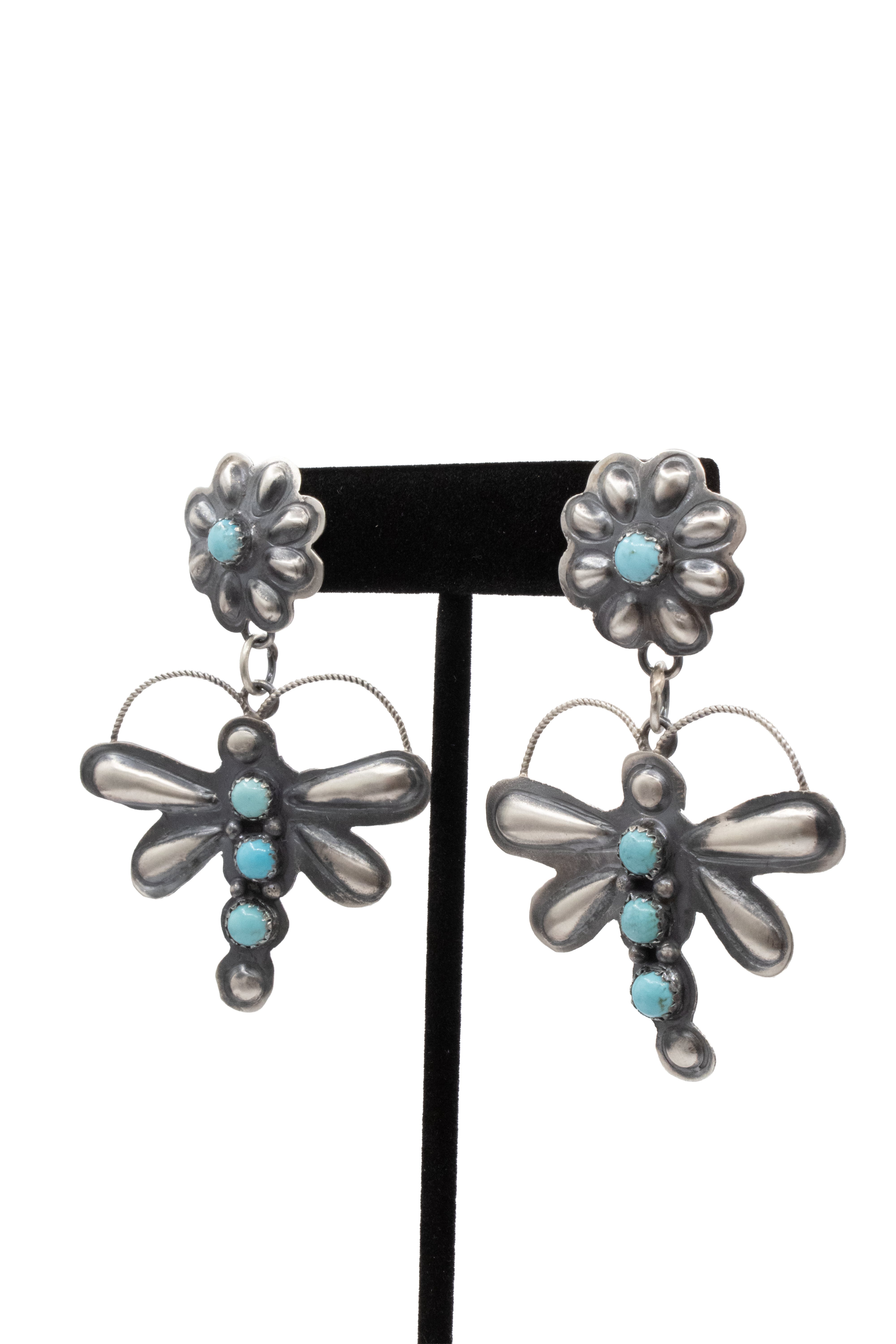 Dragon Fly Concho Earrings