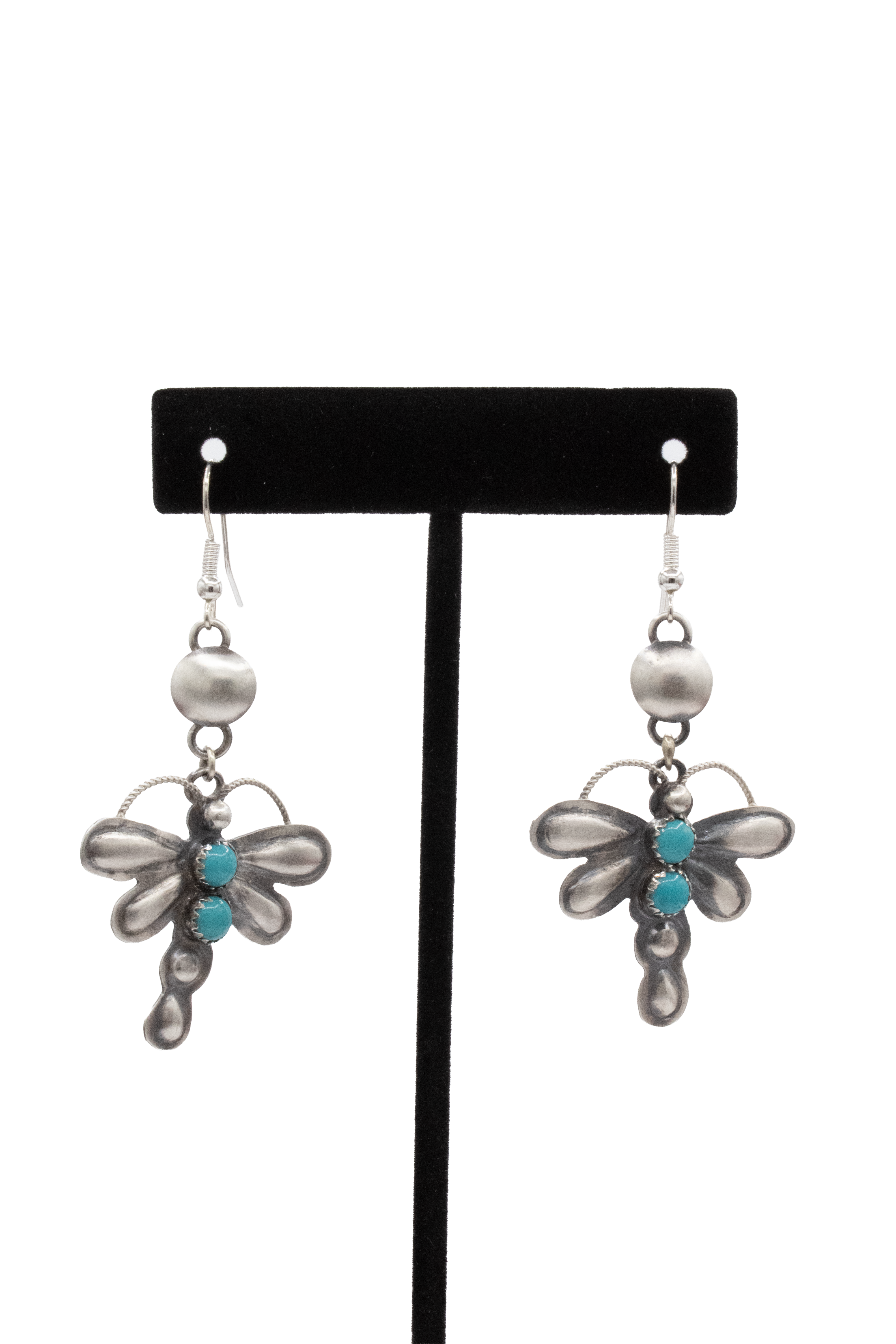 Dragonfly Concho Dangle Earrings