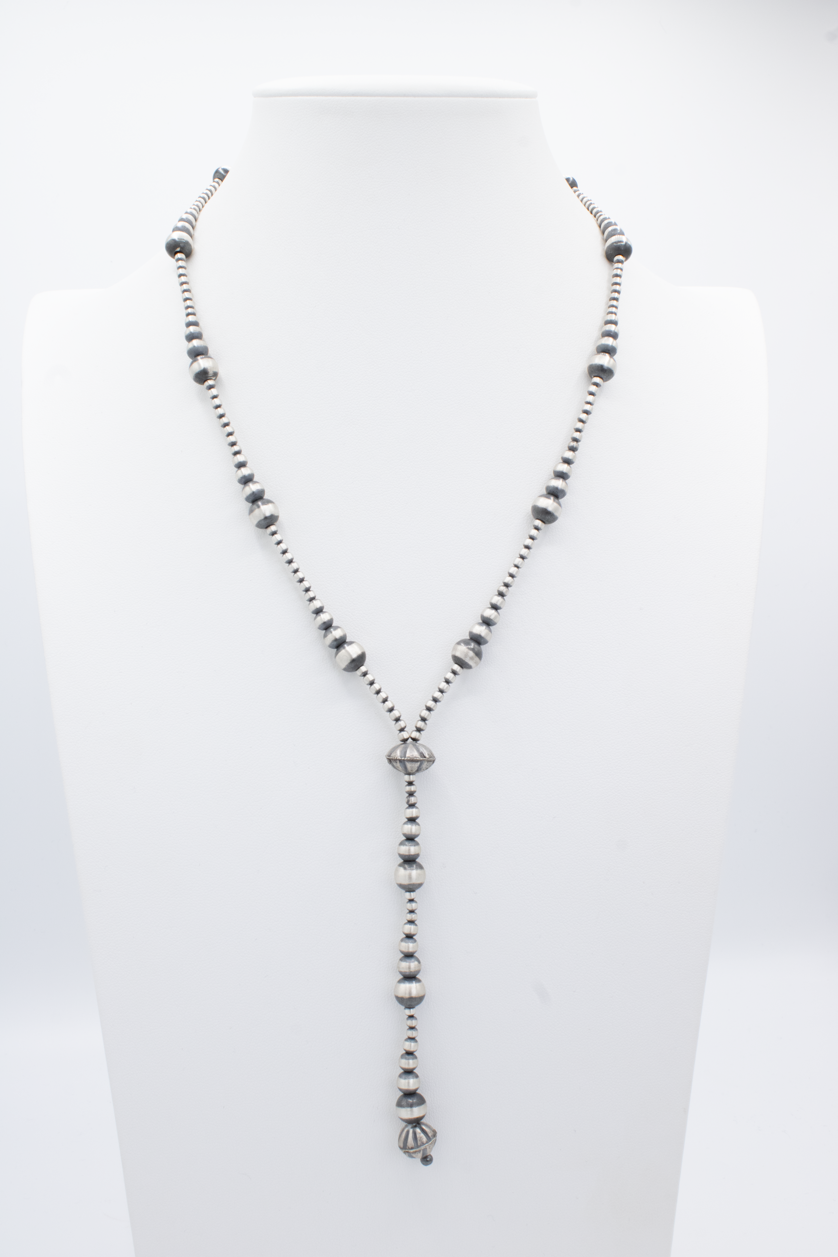 Lariat Machine Made Pearls Necklace