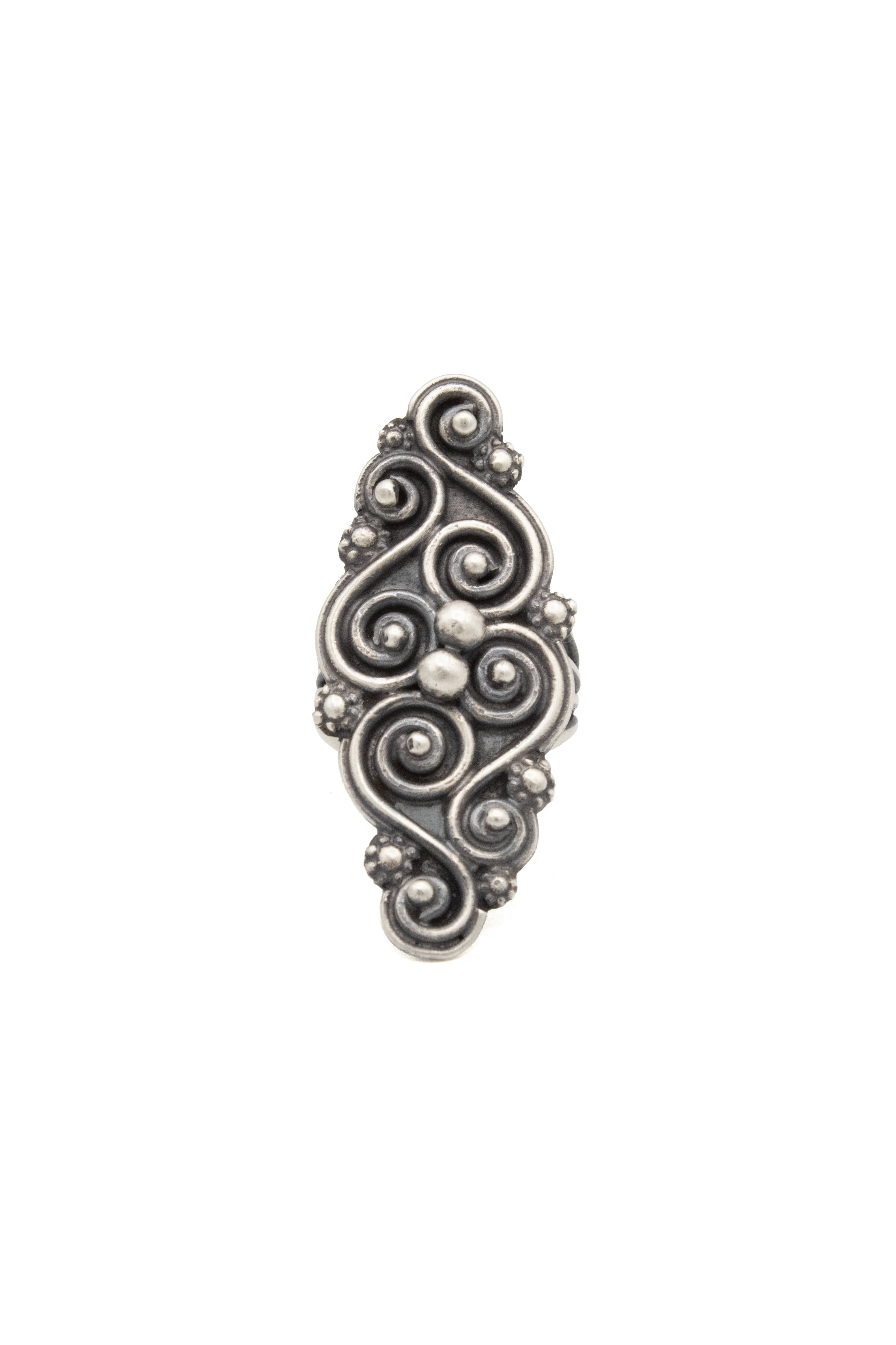 Sterling Silver Swirl Ring - Size 7