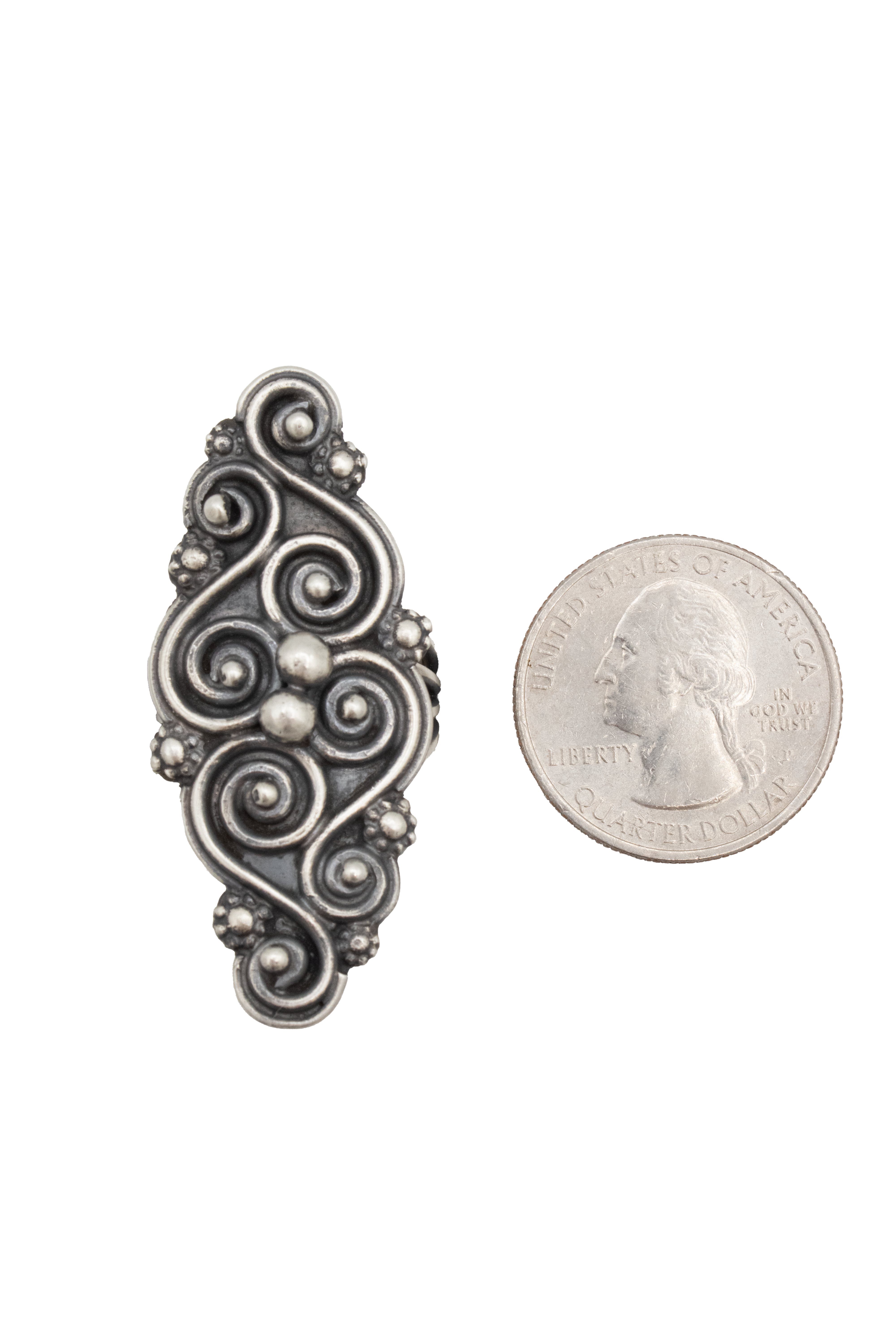 Sterling Silver Swirl Ring - Size 7