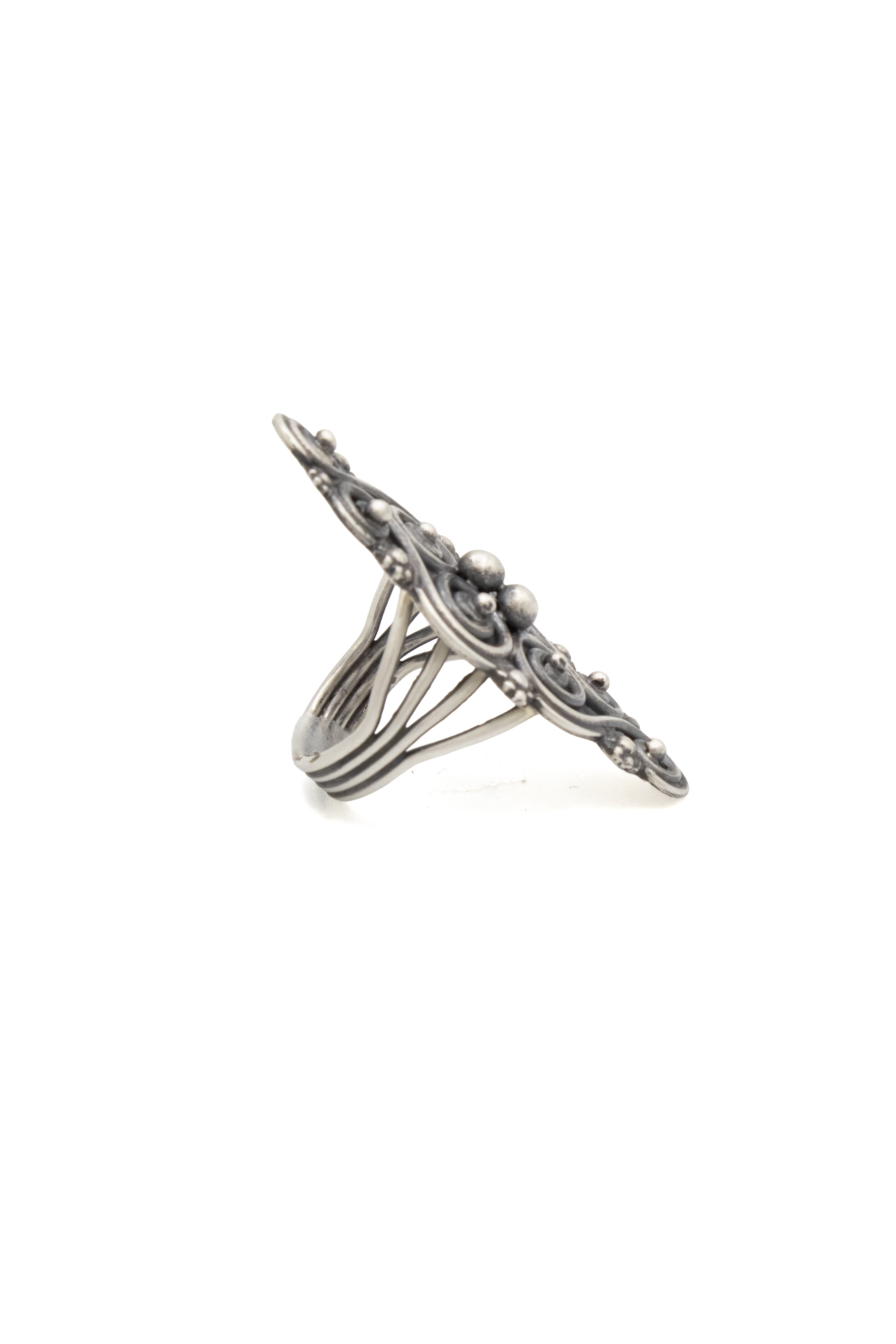 Sterling Silver Swirl Ring - Size 7