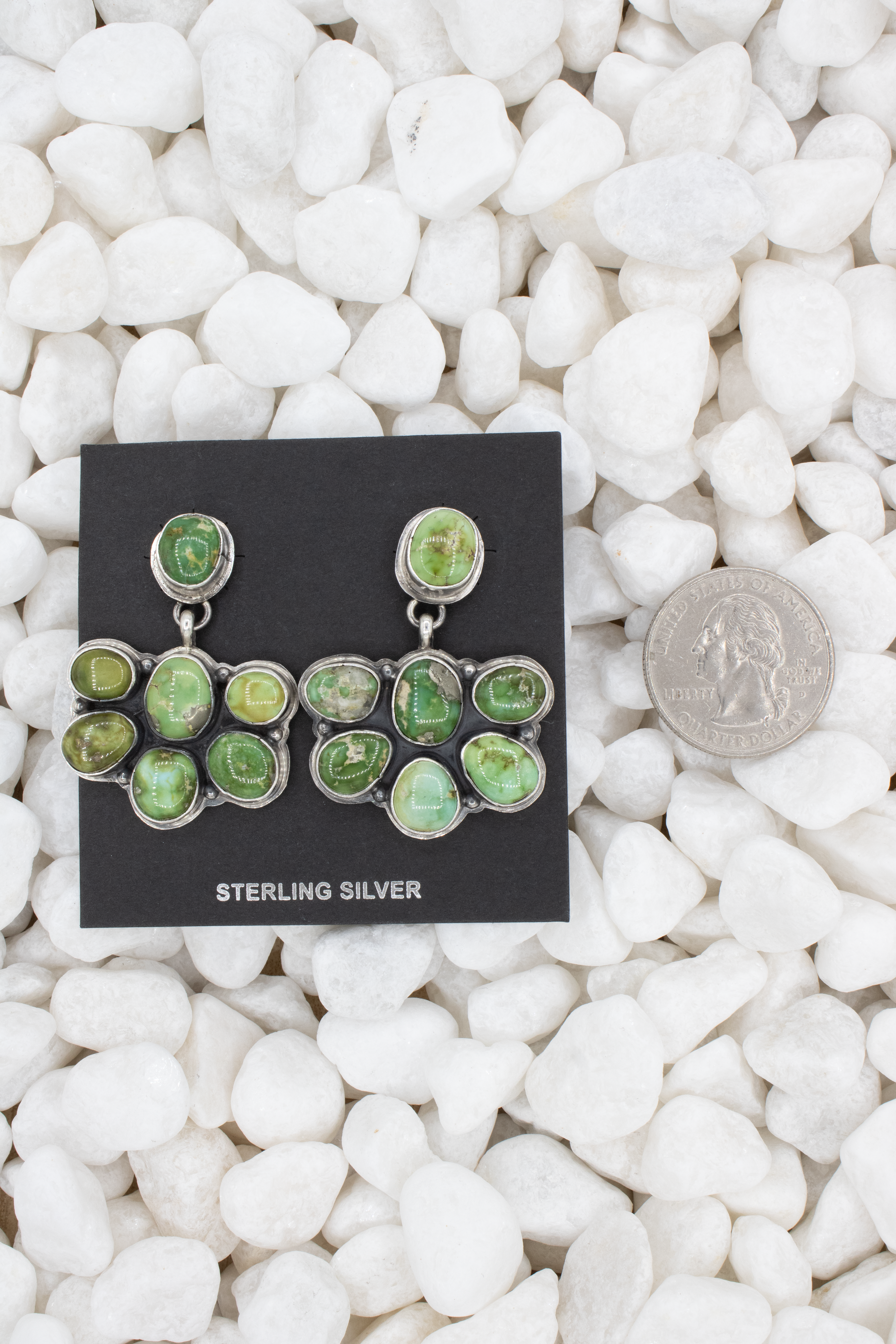Half Cluster Drop Earring
