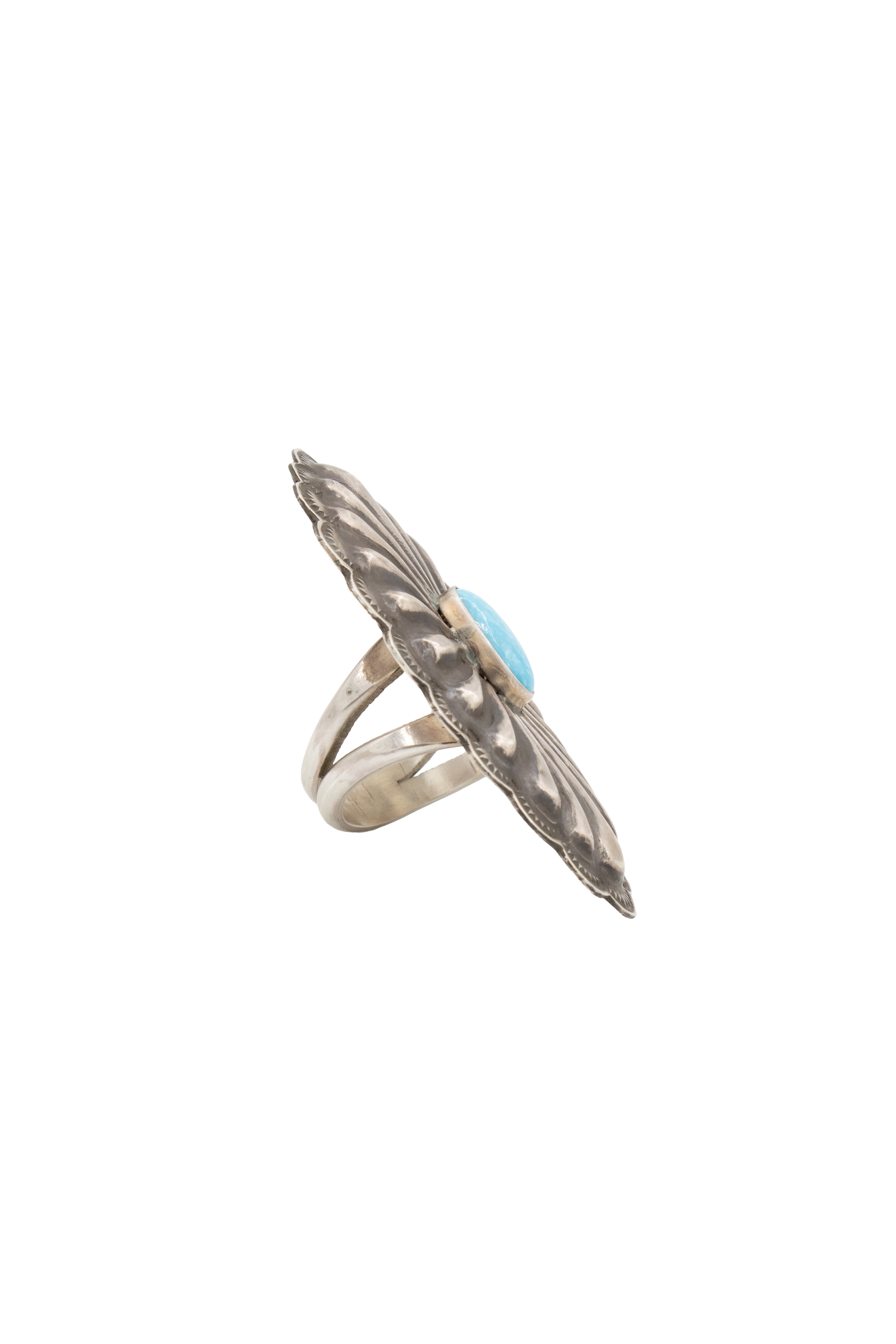 Kingman Turquoise Concho Ring