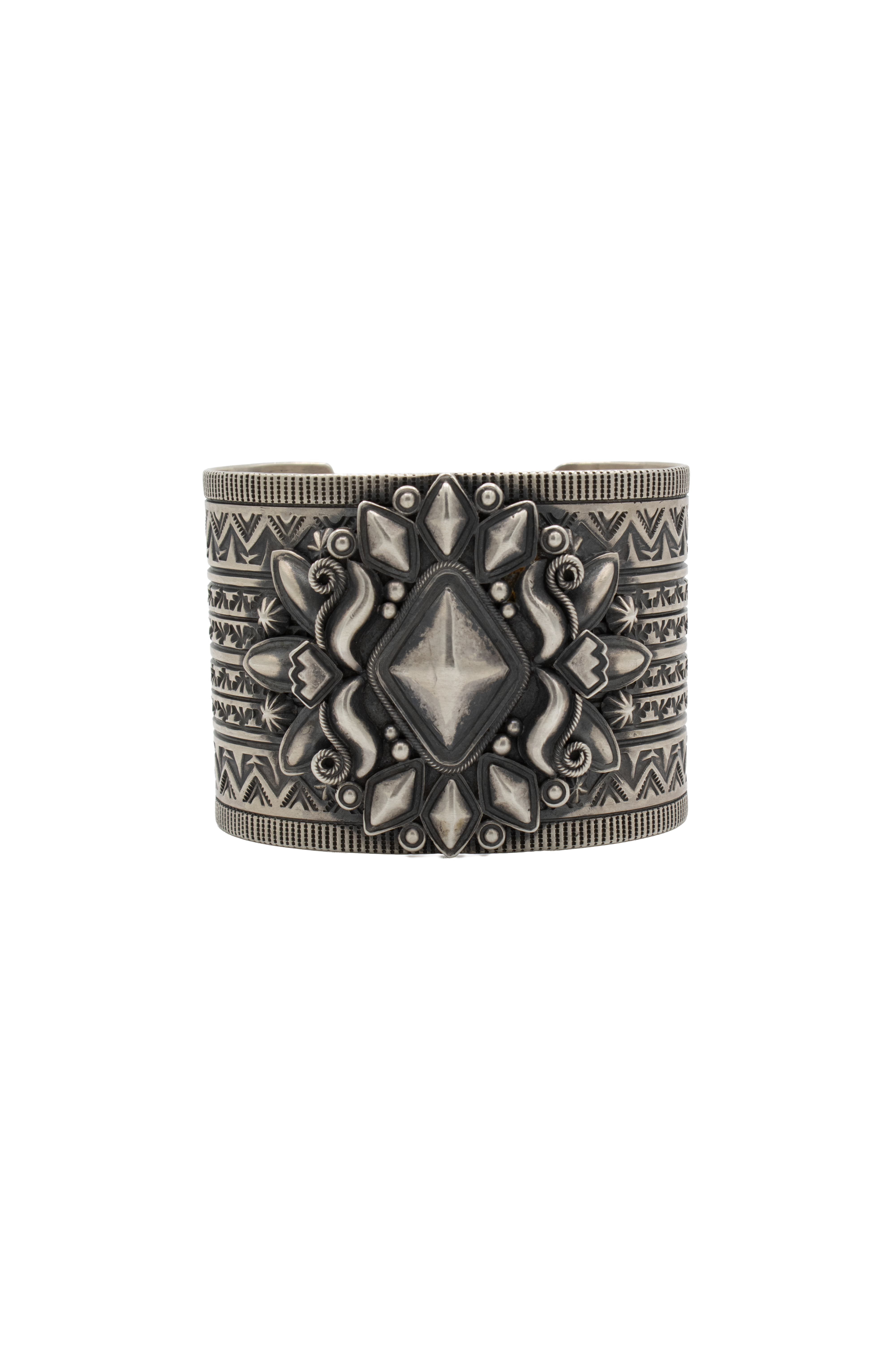 Applique Sterling Silver Cuff