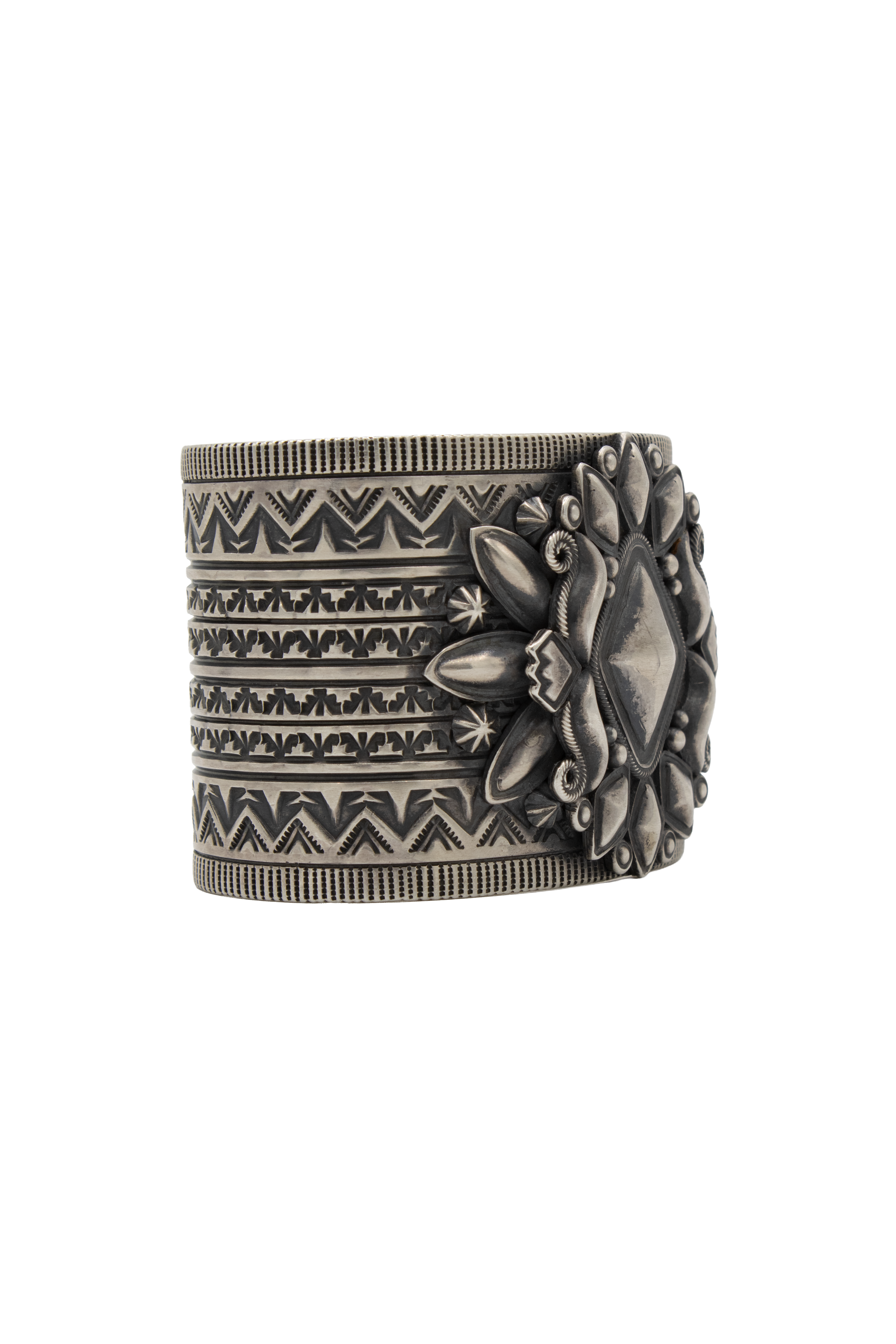 Applique Sterling Silver Cuff